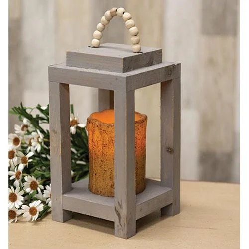 Bed skirts with a high - thread count for a quality feelGray Lantern with Bead Hanger
