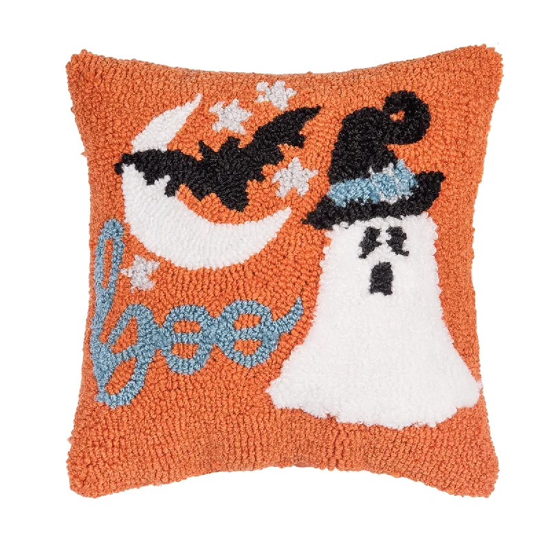 Kids Pillows with Fun DesignsWitch Ghost Hooked Mini Pillow