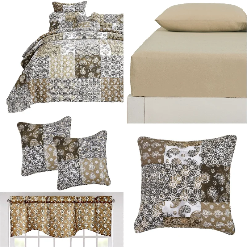 art deco bedspreads with geometric patterns for a retro - inspired bedroomDaDalogy Bedding Bed in a Bag Bundle Set - Bohemian Paisley Dreams Floral Olive Brown Patchwork Bedspread Set (JHW885) art deco bedspreads with geometric patterns for a retro - inspired bedroomDaDalogy Bedding Bed in a Bag Bundle Set - Bohemian Paisley Dreams Floral Olive Brown Patchwork Bedspread Set (JHW885)