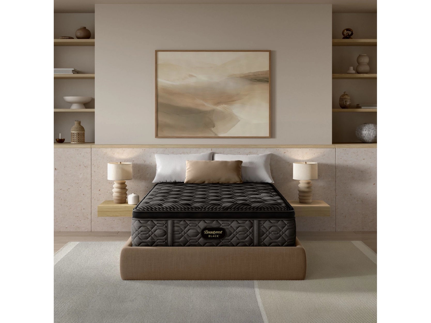 Gel - infused memory foam mattresses for cooler sleepBeautyrest Black Series One Plush Pillow Top Twin XL Mattress