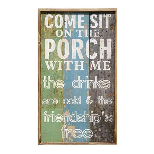 Checkered bed skirts for a classic patternSit on the Porch Wooden Sign