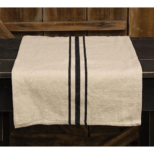 Bed skirts with a metallic thread for a touch of glamourCream & Black Grain Sack Short Runner Bed skirts with a metallic thread for a touch of glamourCream & Black Grain Sack Short Runner