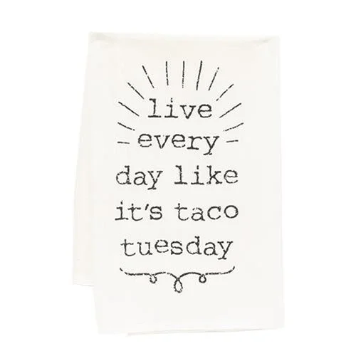 Bed skirts with a contemporary styleLive Everyday Like It's Taco Tuesday Dish Towel