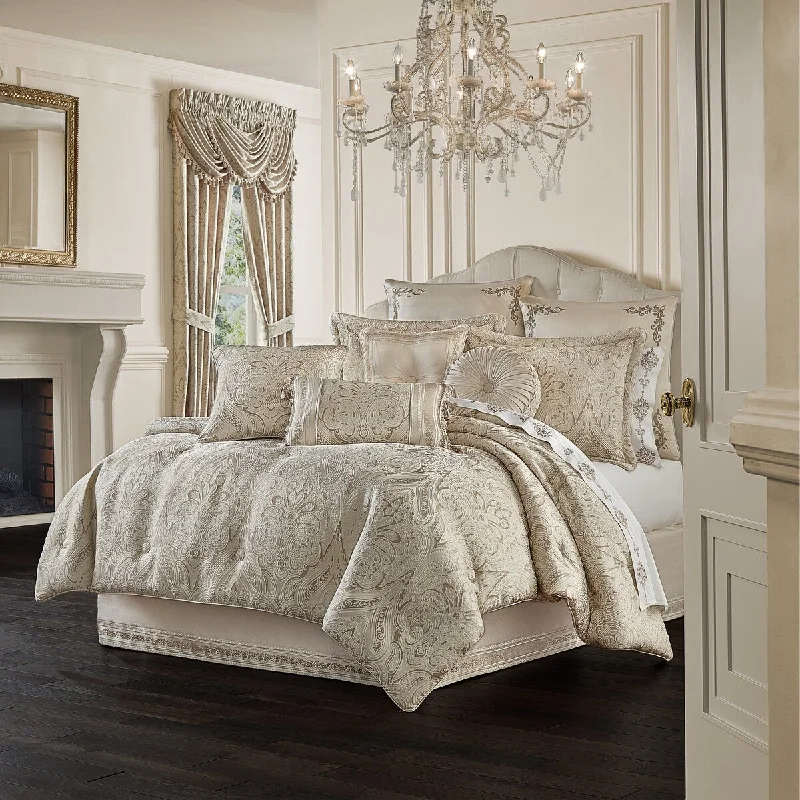 Synthetic - filled comforters like polyester for affordability and hypoallergenic propertiesJ. Queen New York Trinity Comforter Set