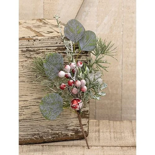 Bed skirts with a flannel material for a cozy winter optionSnowy Holiday Red Berry & Bell Pick