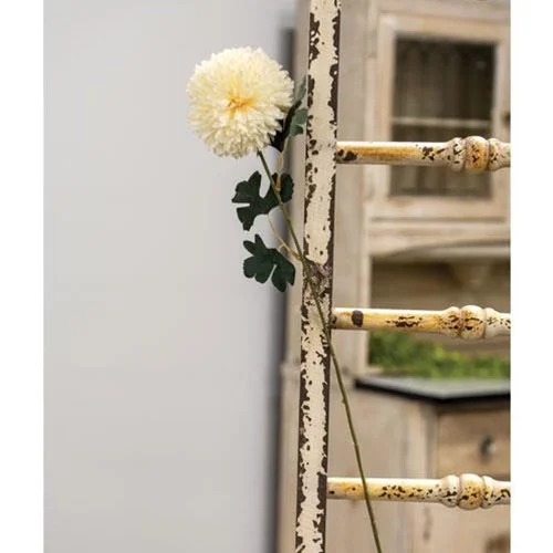 Bed skirts with a vintage - inspired patternPompom Flower Spray 22" Cream