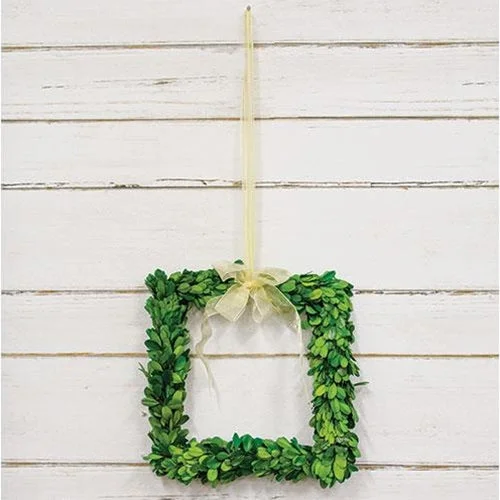 Cotton bed skirts for a soft and breathable lookPreserved Boxwood Square Wreath 10"