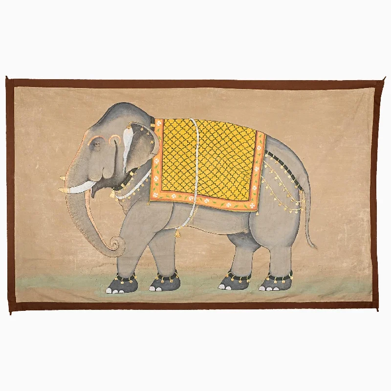 Memory Foam Pillows for Neck SupportElephant with Yellow Howdah Tapestry