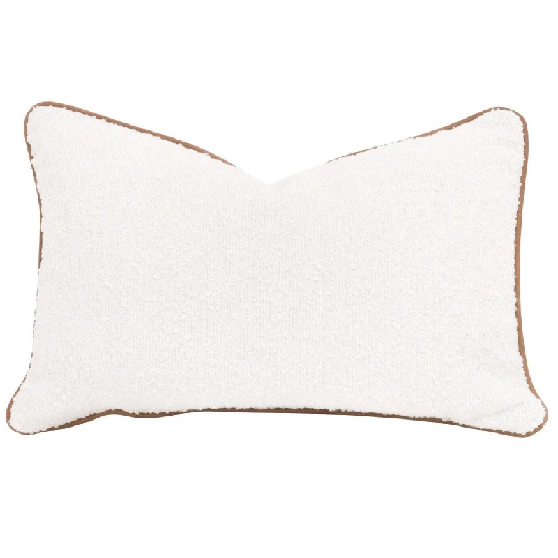Adjustable Pillows for Customized ComfortThe Not So Basic 20" Boucle Snow Essential Lumbar Pillow