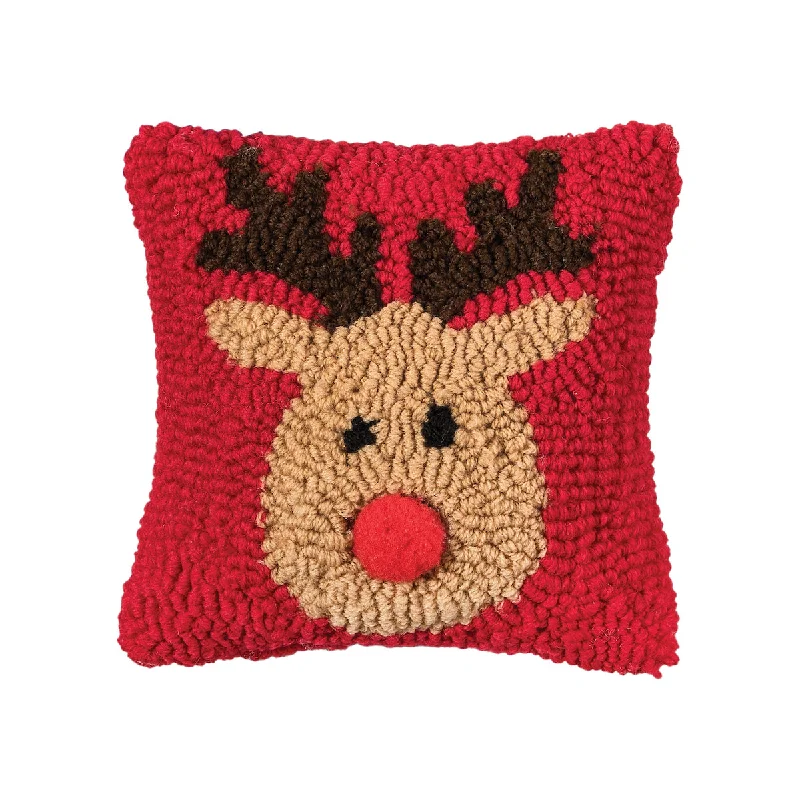 Decorative Pillows for Living Room MakeoverReindeer Games Hooked Mini Pillow