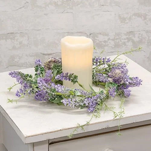Bed skirts with a football - team - colored patternLavender and Herb Candle Ring