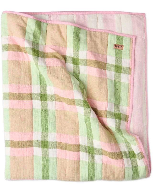 silk bedspreads with a luxurious and smooth texturePistachio Tartan Reversible Linen Quilted Bedspread silk bedspreads with a luxurious and smooth texturePistachio Tartan Reversible Linen Quilted Bedspread