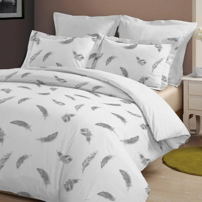 Synthetic fiber duvets filled with microfiber for a soft and lightweight feelBrielle Home Fashion Feathers 100% Cotton Jersey Duvet Cover Synthetic fiber duvets filled with microfiber for a soft and lightweight feelBrielle Home Fashion Feathers 100% Cotton Jersey Duvet Cover