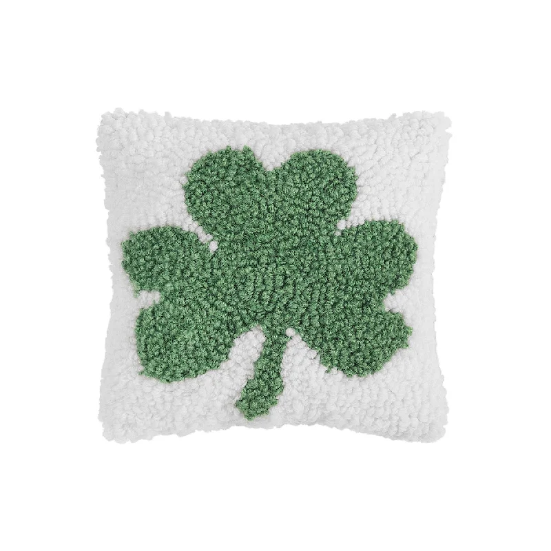 Round Pillows for Boho-Style InteriorsShamrock Hooked Mini Pillow
