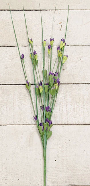 Bed skirts with a tropical print for a vacation - inspired feelWild Blossoms Pick - Purple - 16"