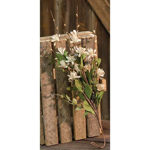 Bed skirts with a shabby - chic styleTeastain Gardenia Spray 18"