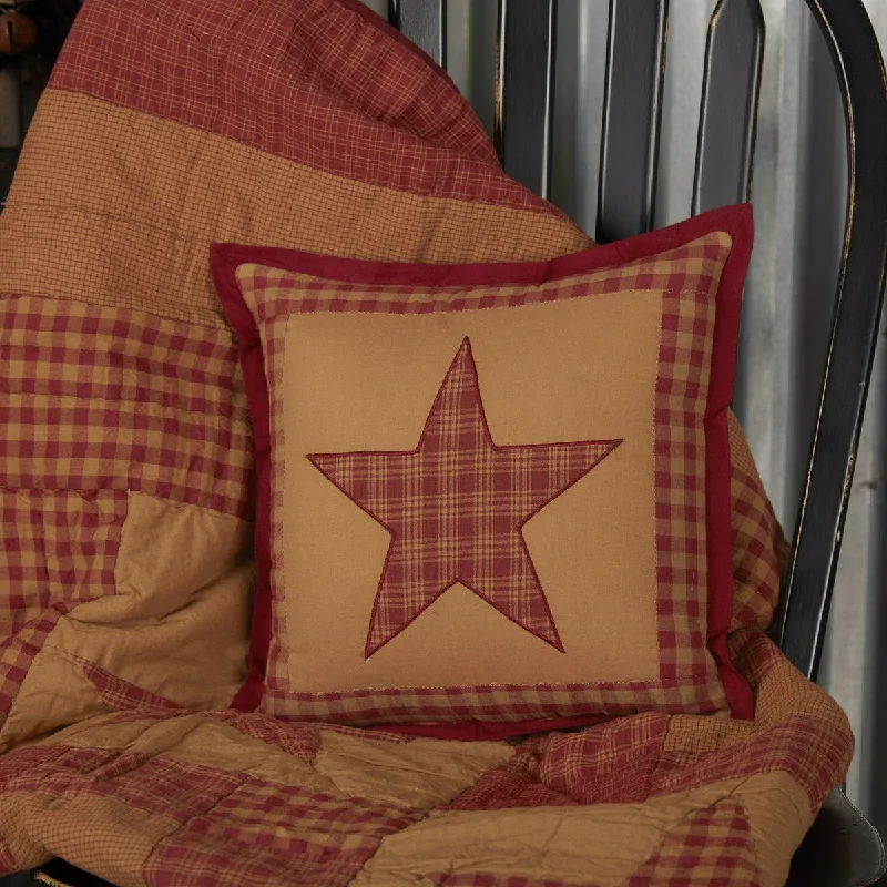 Adjustable Pillows for Customized ComfortBurgundy Star Quilted Pillow 12"