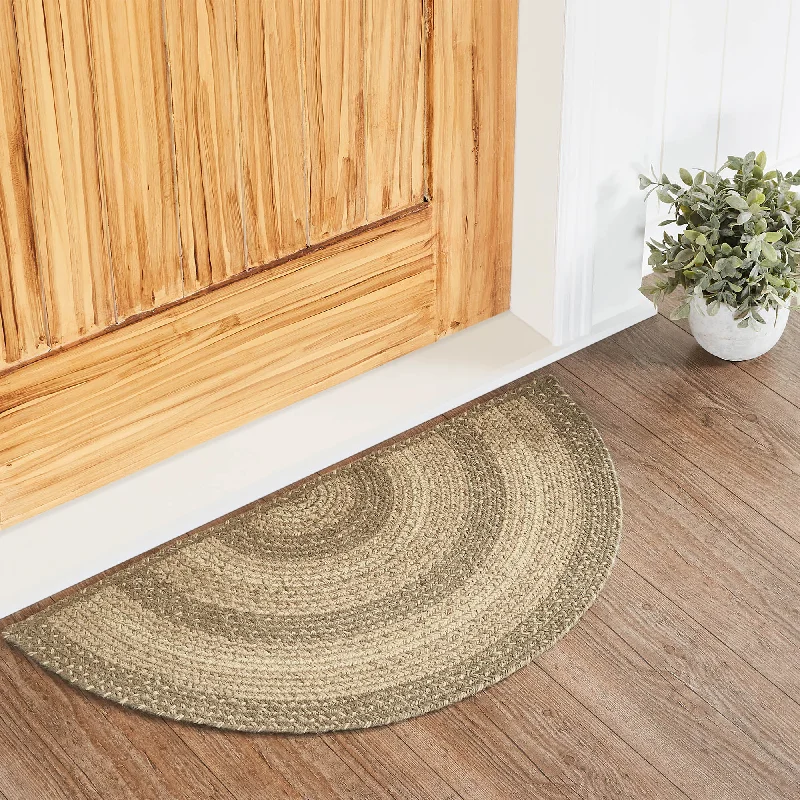 Bed skirts with a soft fleece lining for added comfortCobblestone Jute Rug Half Circle w/ Pad 16.5x33