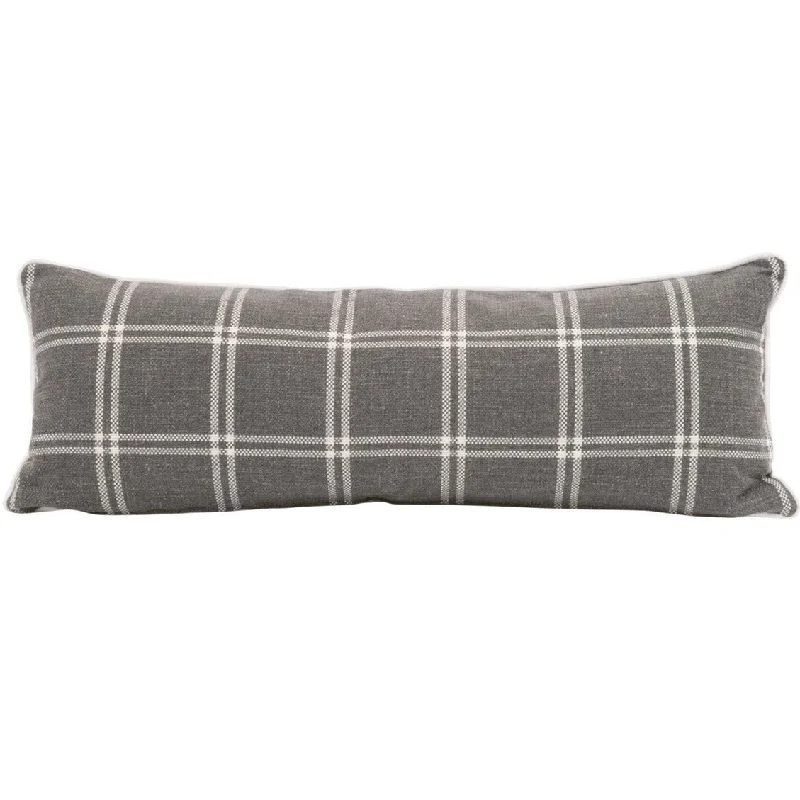 Decorative Pillows for Living Room MakeoverThe Not So Basic 34" Walden Smoke Essential Lumbar Pillow