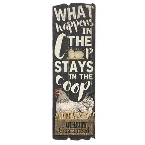 Bed skirts with a scalloped hem for a charming detailWhat Happens Coop Sign