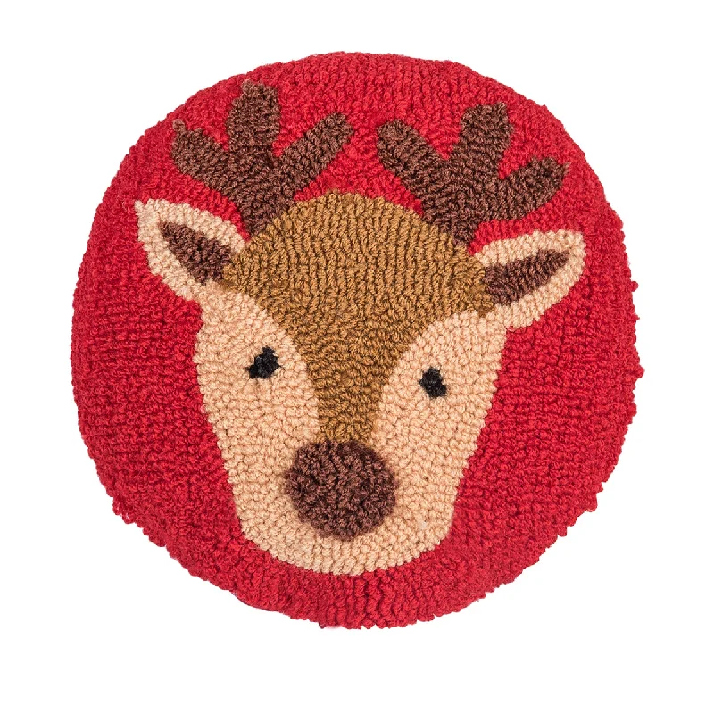 Feather Pillows for a Luxurious SleepRound Reindeer Hooked Mini Pillow
