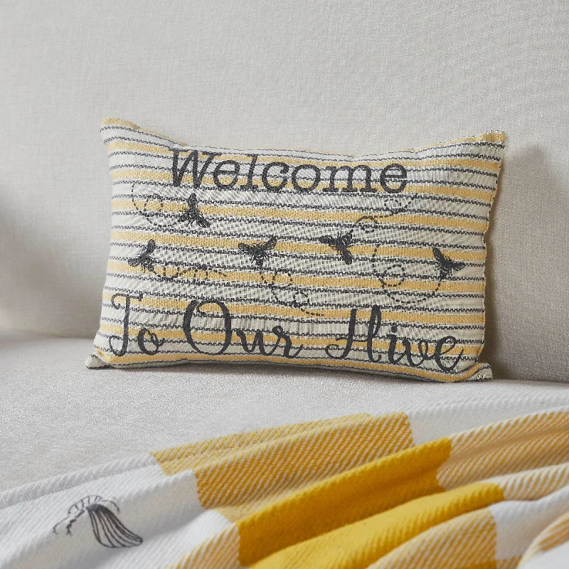 Decorative Pillows for Living Room MakeoverBuzzy Bees Welcome to Our Hive Pillow