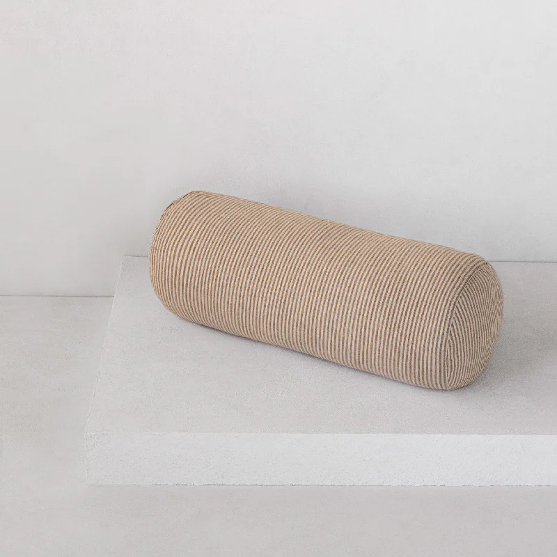 Cotton Pillows for Natural ComfortBasix Linen Bolster Pillow - Brun/Sable