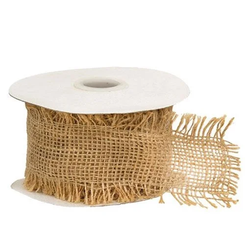 Bed skirts with a vintage - inspired patternFrayed Burlap Ribbon 2.5"