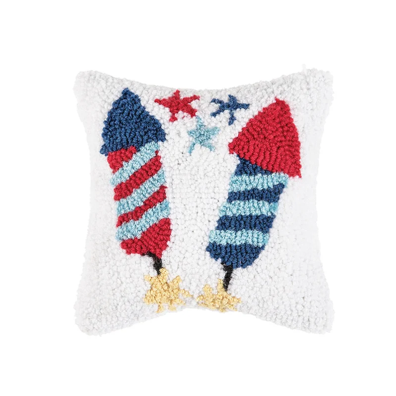 Round Pillows for Boho-Style InteriorsFirecracker Hooked Mini Pillow