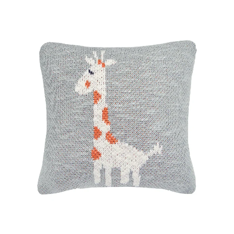 Round Pillows for Boho-Style InteriorsGiraffe Knit Mini Pillow