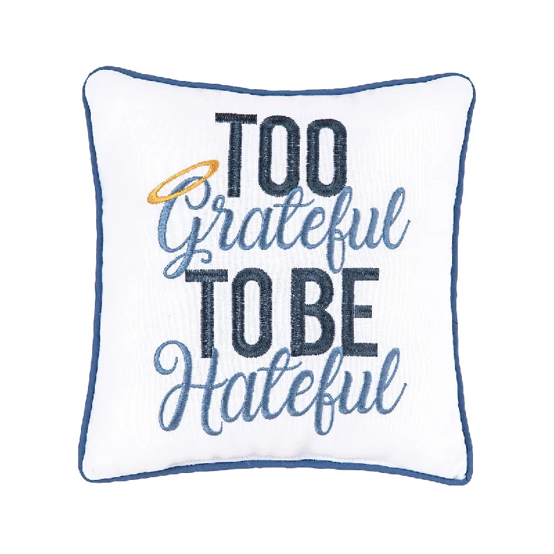Down Alternative Pillows for Ethical ChoicesToo Grateful Mini Pillow
