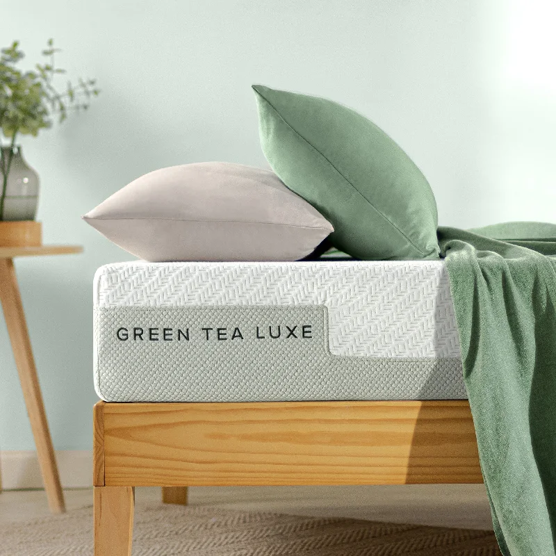 Gel - infused memory foam mattresses for cooler sleepPriage by ZINUS 8 Inch Green Tea Luxe Memory Foam Mattress