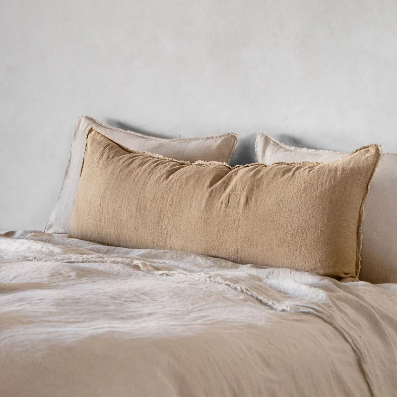 Silk Pillows for Smooth Skin and HairFlocca Linen Body Pillow - Carmel