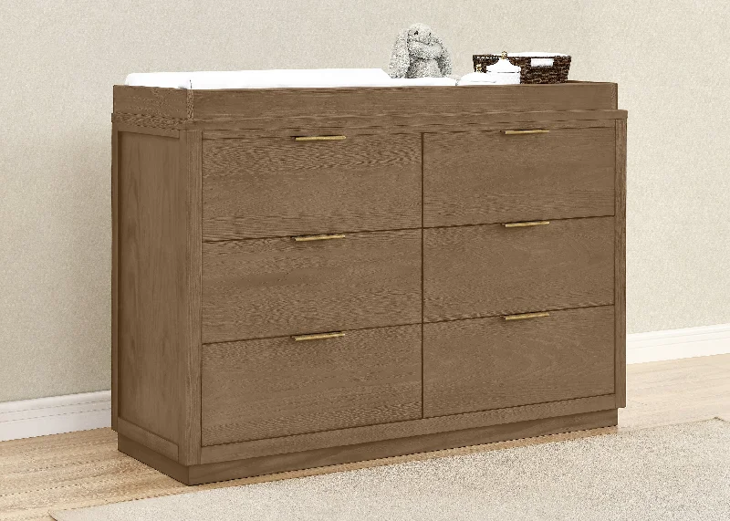 King - size mattresses for spacious master bedroomsForever 6 Drawer Dresser with Interlocking Drawers - Naturals Collection