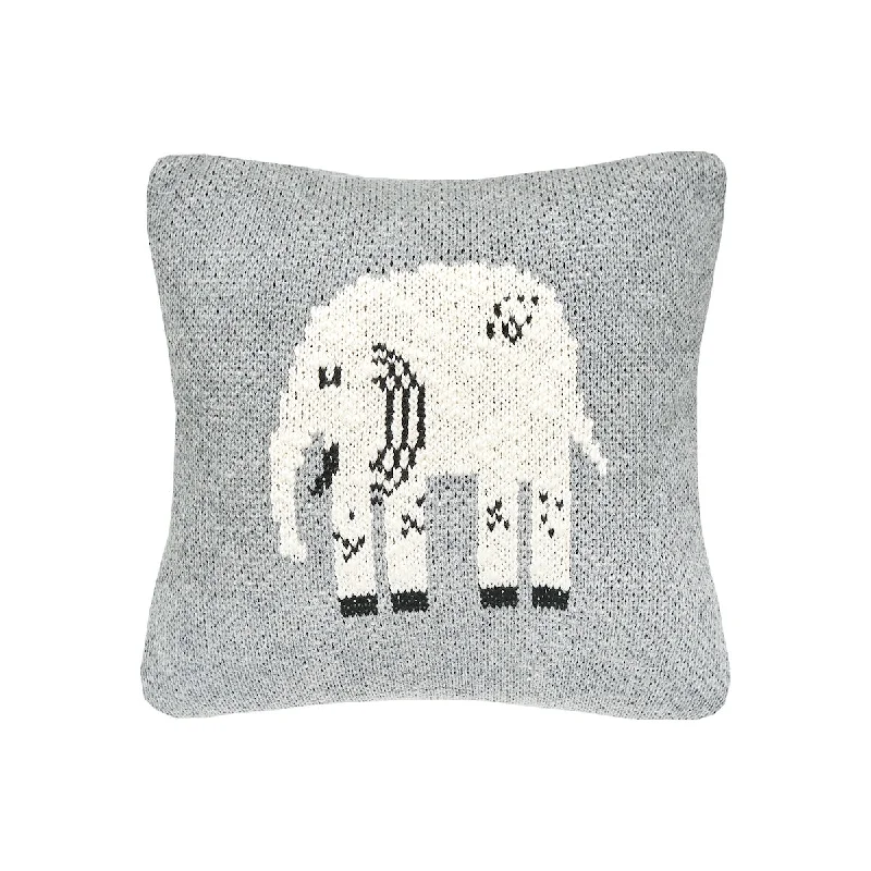 Cotton Pillows for Natural ComfortElephant Knit Mini Pillow