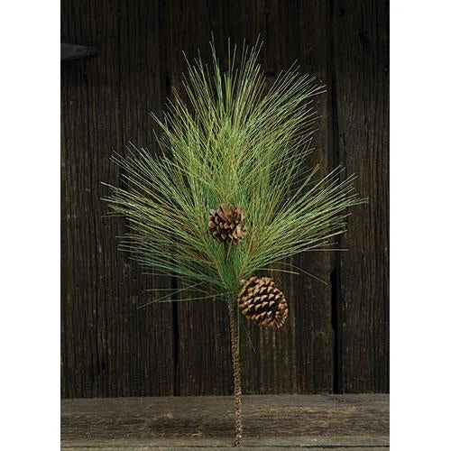 Bed skirts with a vintage - inspired patternFine Woodsy Needle Pine Branch 24"