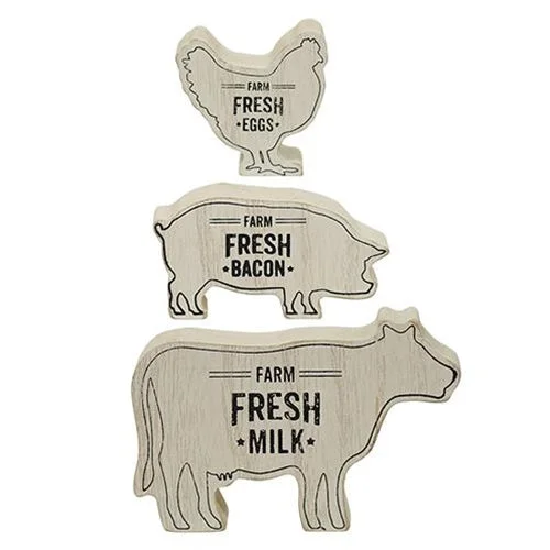 Checkered bed skirts for a classic pattern3/Set Cow Pig Chicken Stack