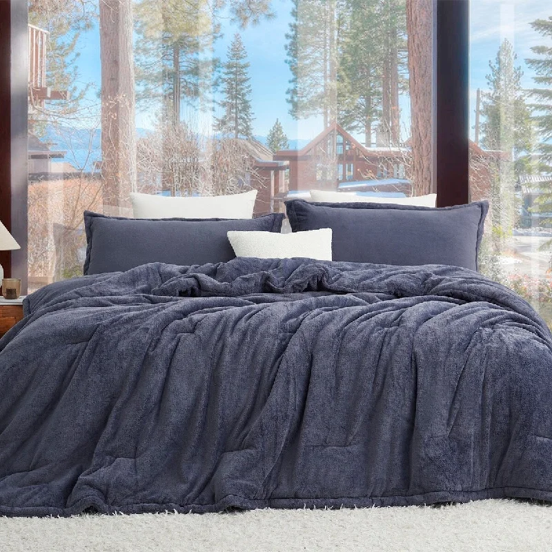 King - size comforters to fit large king - sized beds perfectlySofter than Soft® - Coma Inducer® Oversized Comforter Set - Double Plush Indigo Black