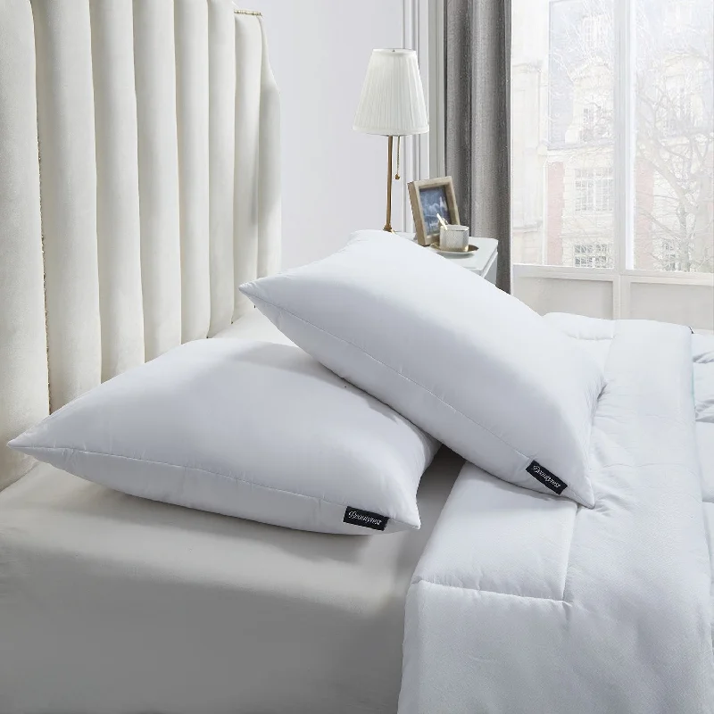 Round Pillows for Boho-Style InteriorsBeautyrest Softy Around European Square 26 x 26 Inch Feather and Down Pillows (Set of 2) - White Round Pillows for Boho-Style InteriorsBeautyrest Softy Around European Square 26 x 26 Inch Feather and Down Pillows (Set of 2) - White