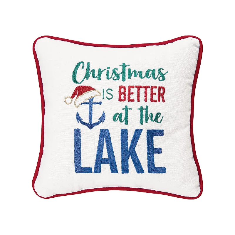 Kids Pillows with Fun DesignsChristmas Better at Lake Mini Pillow