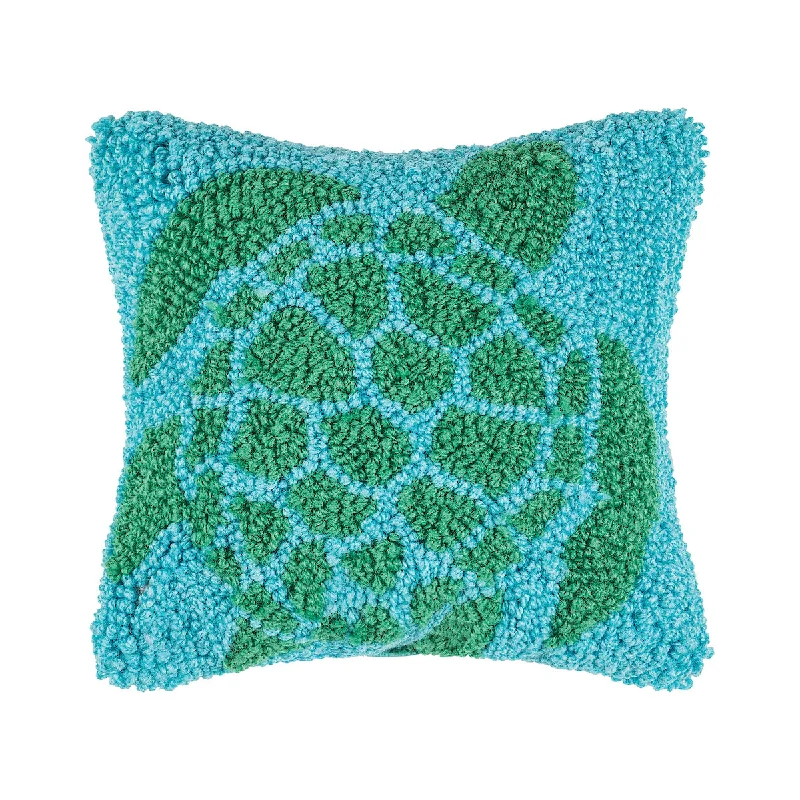 Adjustable Pillows for Customized ComfortGreen Turtle Hooked Mini Pillow