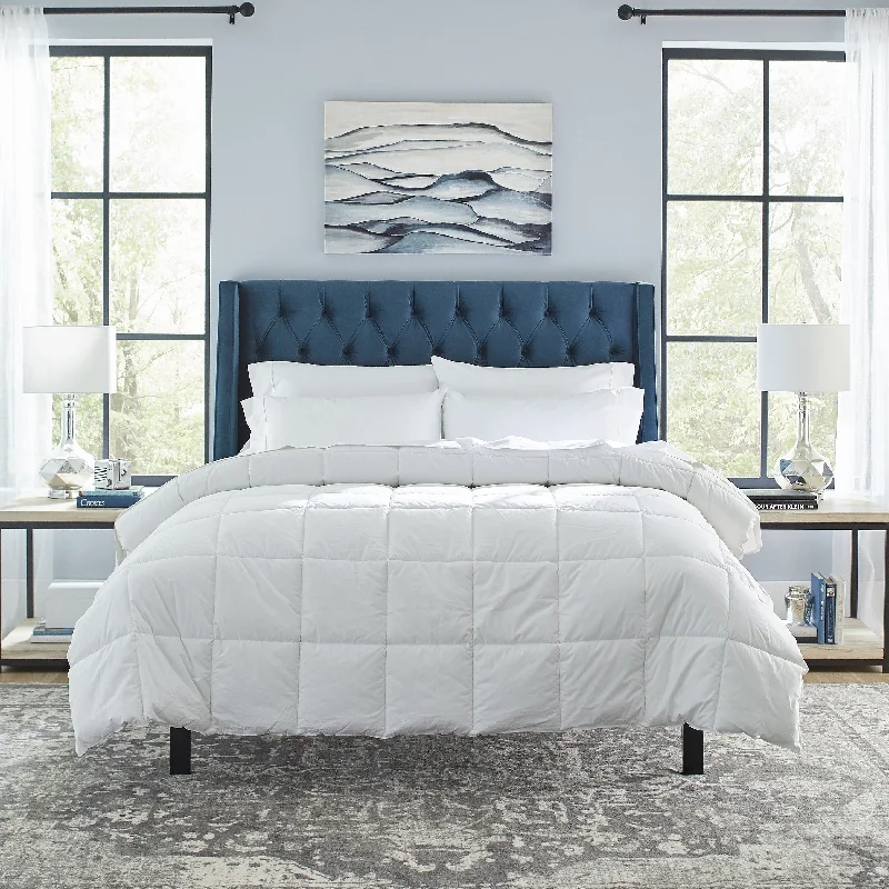 Duck down comforters with a softer feel and good warmth retentionPointehaven Luxury sized 240TC Down Alternative 100% Cotton Percale Breathable Comforter