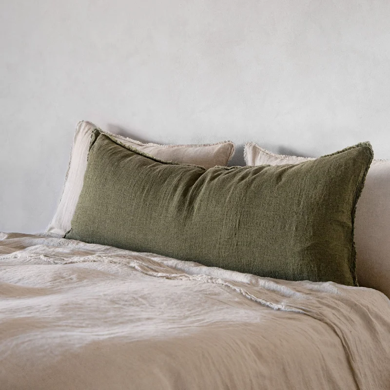 Cotton Pillows for Natural ComfortFlocca Linen Body Pillow - Armee