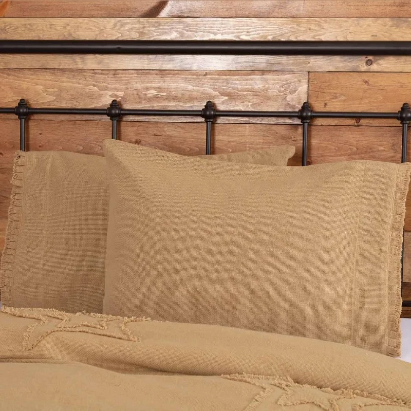 Adjustable Pillows for Customized ComfortBurlap Natural Standard Pillow Case w/ Fringed Ruffle Set of 2 21x30 VHC Brands Adjustable Pillows for Customized ComfortBurlap Natural Standard Pillow Case w/ Fringed Ruffle Set of 2 21x30 VHC Brands