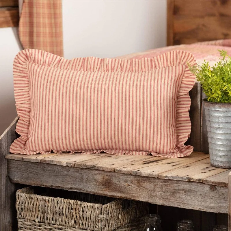 Plush Pillows for a Cozy BedSawyer Mill Red Ticking Stripe Pillow