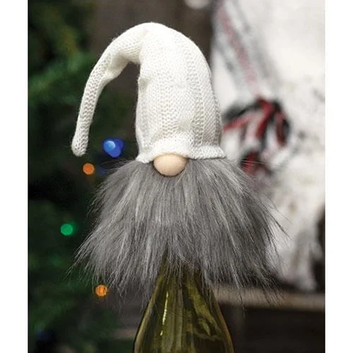 Bed skirts with a football - team - colored patternKnit Cream Gnome Bottle Topper