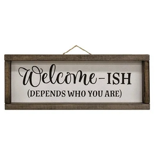 Floral - printed bed skirts for a feminine touchWelcome Framed Sign