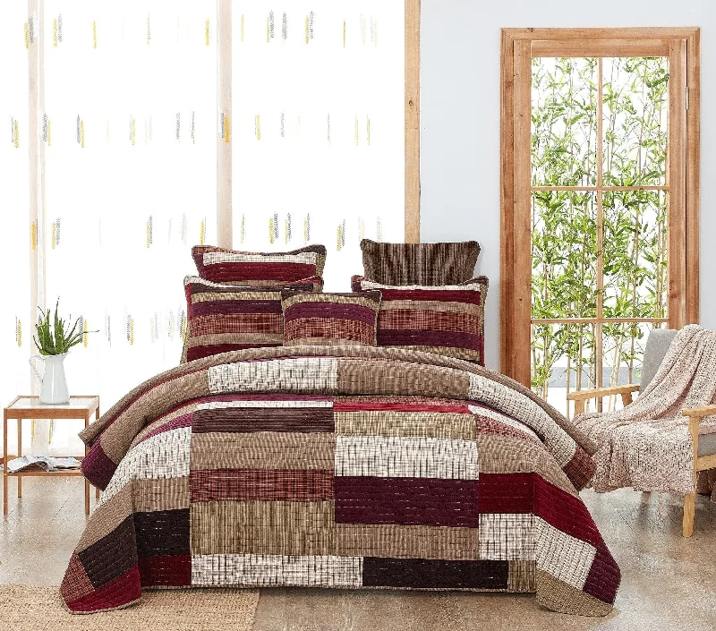 modern minimalist bedspreads for contemporary bedroomsDaDa Bedding Crisp Flannel Warm Tones Cotton Velveteen Patchwork Bedspread Set (JHW-955) modern minimalist bedspreads for contemporary bedroomsDaDa Bedding Crisp Flannel Warm Tones Cotton Velveteen Patchwork Bedspread Set (JHW-955)