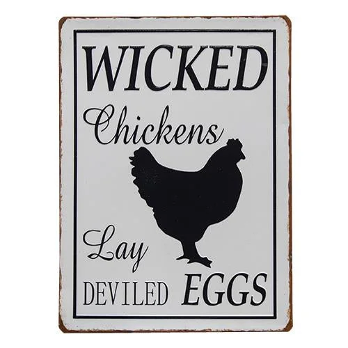 Bed skirts with a high - quality elastic waistbandWicked Chickens Plaque