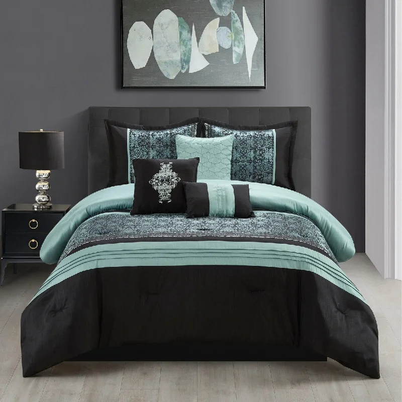 Wool - filled comforters with natural moisture - wicking and temperature - regulating featuresNanshing Shelly 7 Piece Transitional Comforter Set